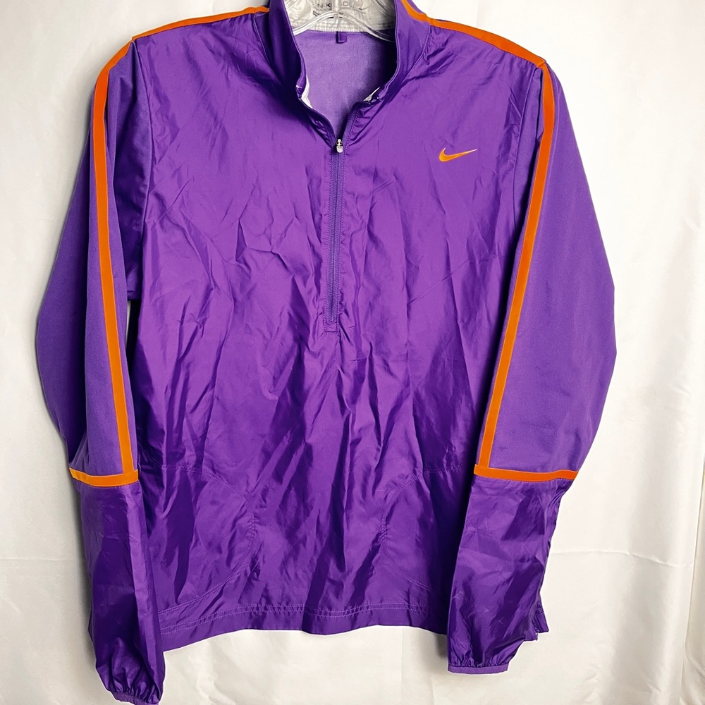Nike Golf Purple and Orange 1/2 Zip Windbreaker Lightweight Jacket